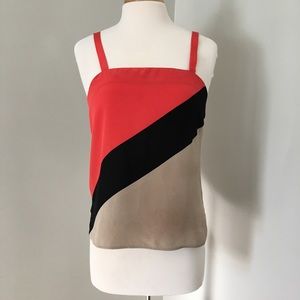 Vintage Square Neck Silk Tank
